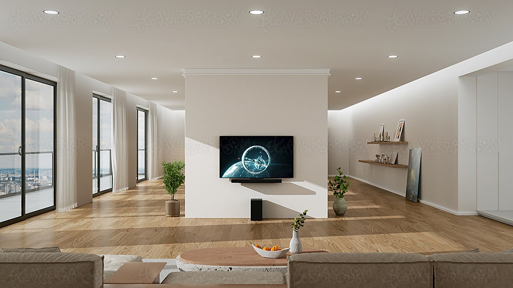 CES 23 > LG SE6S Eclair, barre de son compacte&nbsp;3.0 Dolby Atmos, DTS:X, Meridian Horizon AirPlay&nbsp;2, Wow Orchestra, 100&nbsp;W&nbsp;et&nbsp;HDMI&nbsp;2.1
