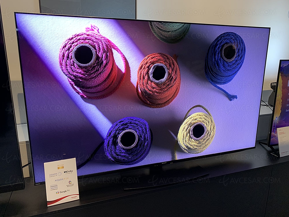 CES 23 > TV Mini LED Ultra&nbsp;HD 4K Sharp&nbsp;XLED2000, Dolby Vision&nbsp;IQ, 144&nbsp;Hz et&nbsp;Google&nbsp;TV