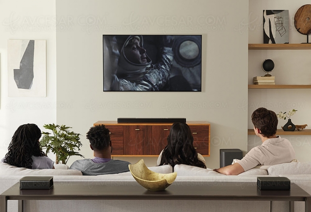 CES 23 > JBL Bar 1300 Multibeam : barre sonore 11.1.4, enceintes Surround modulaires, 1 170 W, Dolby Atmos et DTS:X