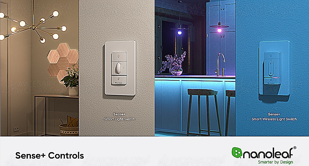 Nanoleaf commandes Sense+ et pont&nbsp;Nala, éclairage automatique&nbsp;intelligent