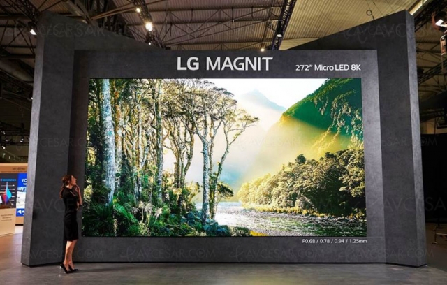 TV Micro LED 272'' LG Magnit Ultra HD 8K présenté au salon ISE