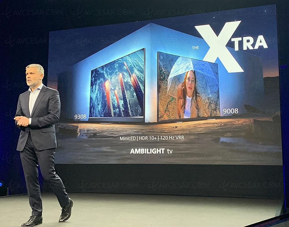 TV Ultra&nbsp;HD 4K Philips PML9008 The&nbsp;Xtra&nbsp;: Mini LED 55'', 65'' et&nbsp;75'', HDMI&nbsp;2.1, 1&nbsp;000&nbsp;nits…