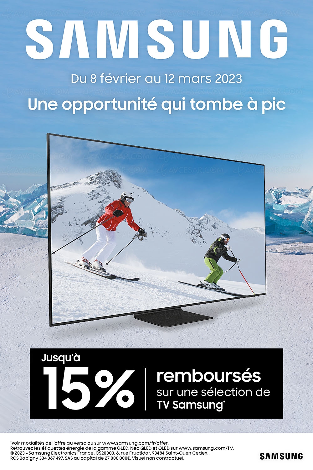 Offre de remboursement Samsung TV&nbsp;Oled/QLED/Neo QLED, jusqu'à 1&nbsp;100&nbsp;€&nbsp;remboursés
