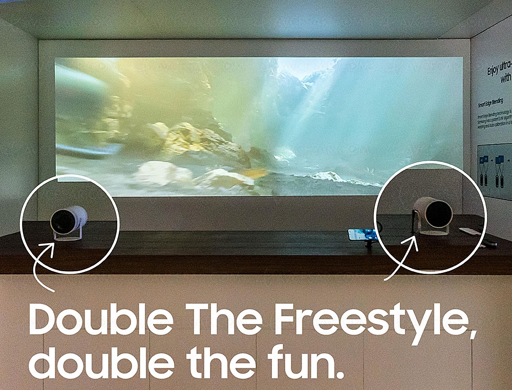Samsung The Freestyle 21/9 Cinémascope (Smart Edge Blending), millésime 2023&nbsp;obligatoire…