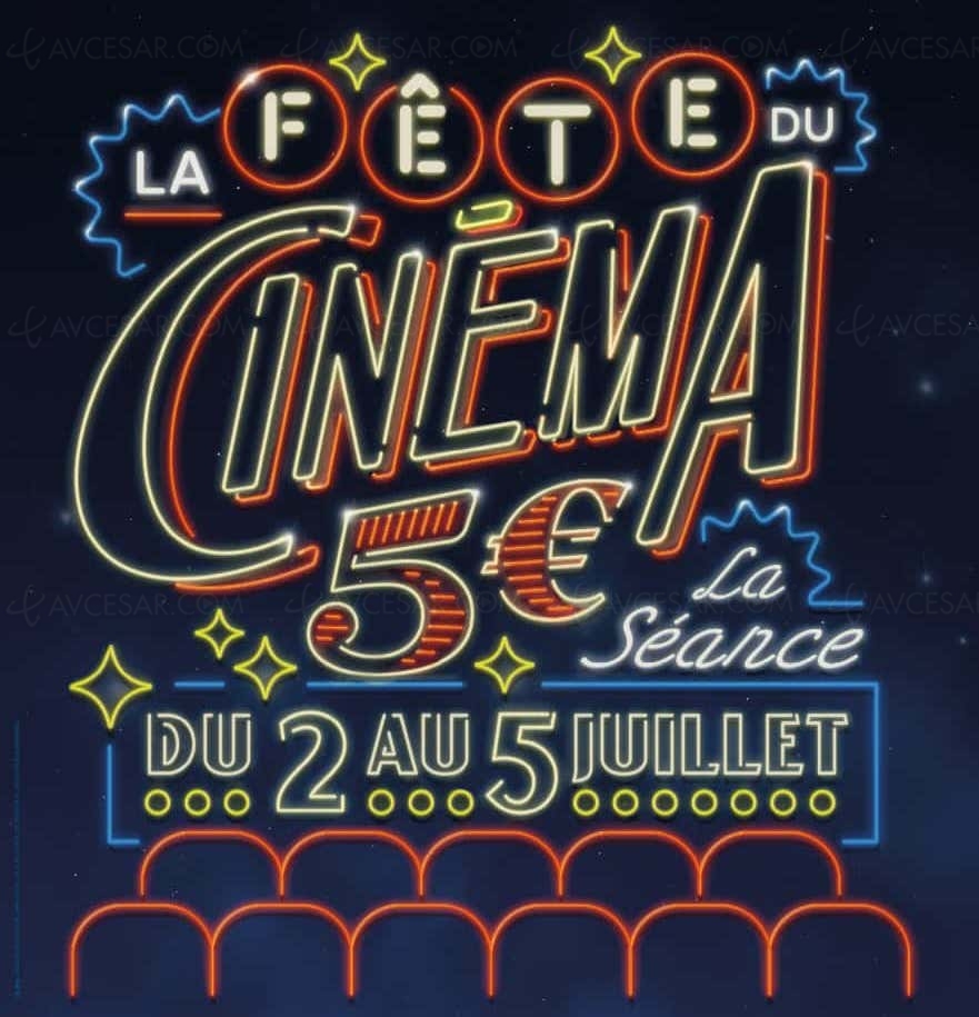 Fête du cinéma 2023 du 2 au 5 juillet 2023, 5&nbsp;€ la&nbsp;séance