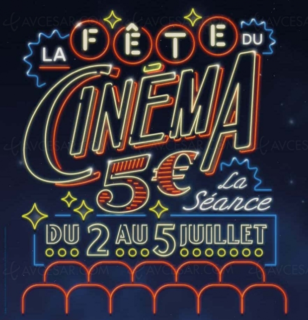 Fête du cinéma 2023 du 2 au 5 juillet 2023, 5 € la séance