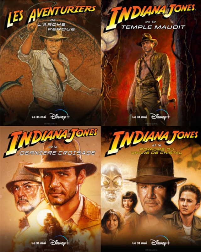 Les 4 premiers Indiana Jones sur Disney+