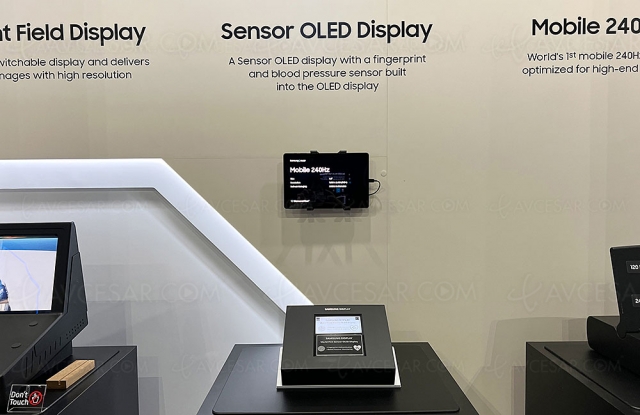 Écran Samsung avec capteurs biométriques OPD intégrés