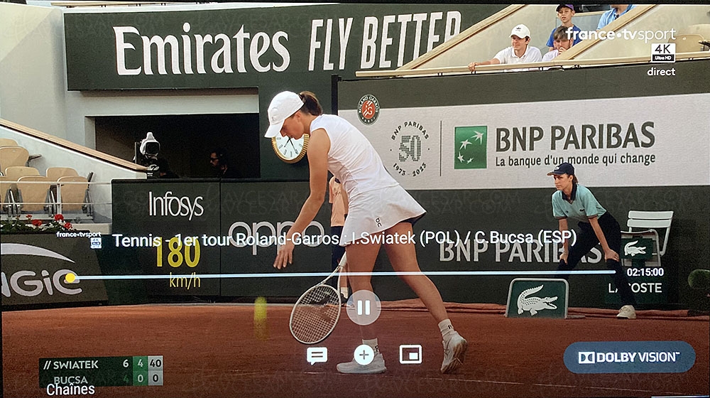 Roland Garros&nbsp;4K, le grand chelem HDR chez&nbsp;Molotov