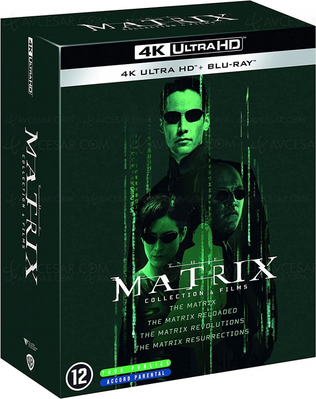 Bon plan Amazon, Matrix Collection 4 films 4K Ultra HD à 32,27 €