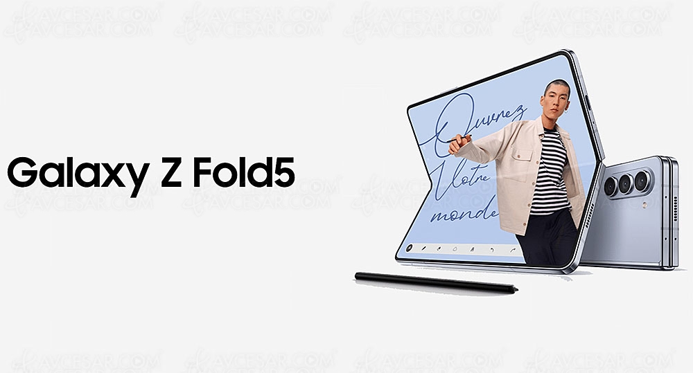 Samsung Galaxy Z Fold&nbsp;5, plus fin et plus&nbsp;léger