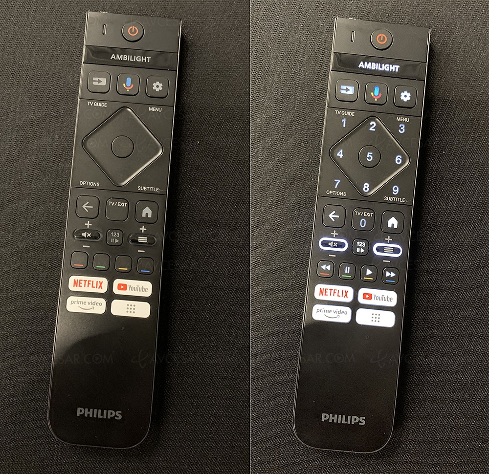 TV Philips OLED908, nouvelle télécommande astucieuse avec moins de boutons mais toutes les&nbsp;touches