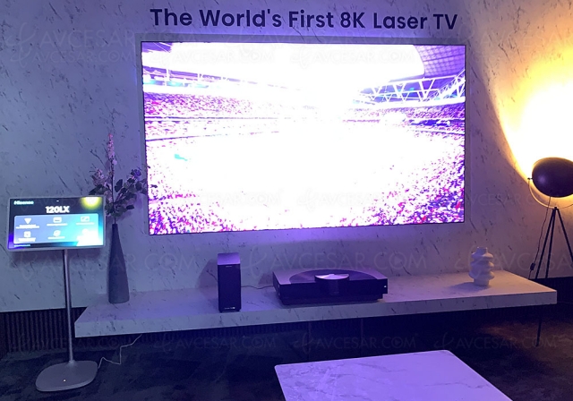 Laser TV 8K Hisense 100LX/120LX, mise à jour spécifications