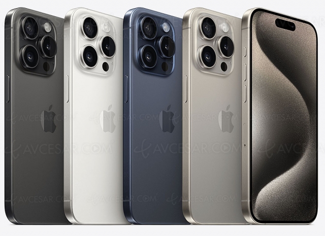 8 Go de mémoire Ram pour les iPhone 15 Pro