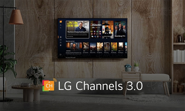 Nouvelle plateforme Smart TV LG Channels 3.0