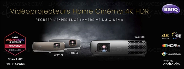BenQ W4000i/W2710i/TK860i, démonstration vidéoprojecteurs 4K au salon PAVS 2023