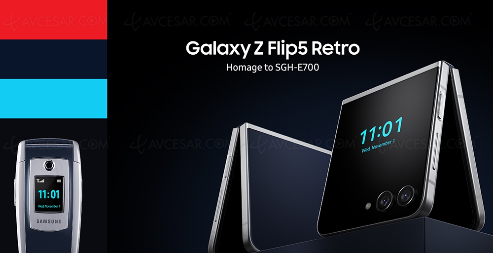 Galaxy Z Flip&nbsp;5 Retro, en hommage au Samsung SGH&#8209;E700 de&nbsp;2003