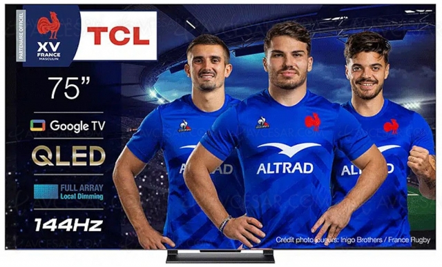 Black Friday 2023 > TCL 75C749 affiché à 890 € seulement, soit ‑41% de remise
