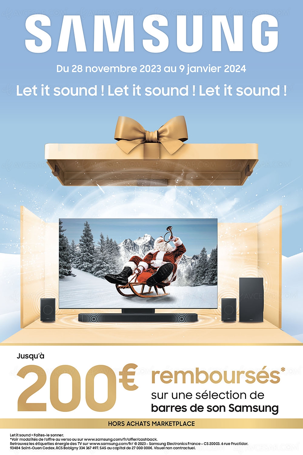 Offre de remboursement Samsung barre sonore, jusqu'à 200&nbsp;€&nbsp;remboursés