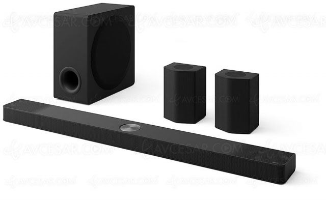 CES 24 > LG S95TR&nbsp;: barre de son 9.1.5 Wowcast, Dolby Atmos/DTS:X, 810 W, Wi‑Fi et HDMI&nbsp;2.1