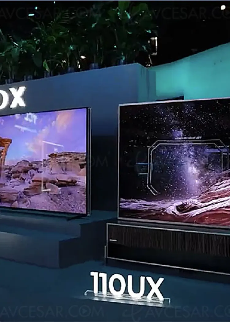 CES 24 > TV Mini LED Hisense UXN&nbsp;: 75'', 98'' et 110'', HDR Dolby Vision/HDR10+, Dolby Atmos Flex, 40&nbsp;000&nbsp;zones et&nbsp;10&nbsp;000&nbsp;nits