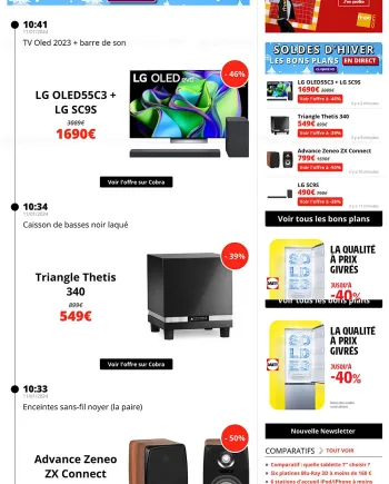 Soldes hiver 2024 > Sélection promotions AVCesar.com du&nbsp;11/01