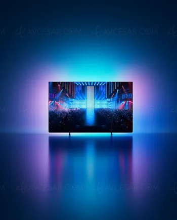 TV Philips OLED909&nbsp;: dalle Meta&nbsp;2.0 (MLA +&nbsp;Multi Booster), 3&nbsp;000&nbsp;nits, P5&nbsp;Gen8, Game Bar, Ambilight&nbsp;Plus,&nbsp;3.1