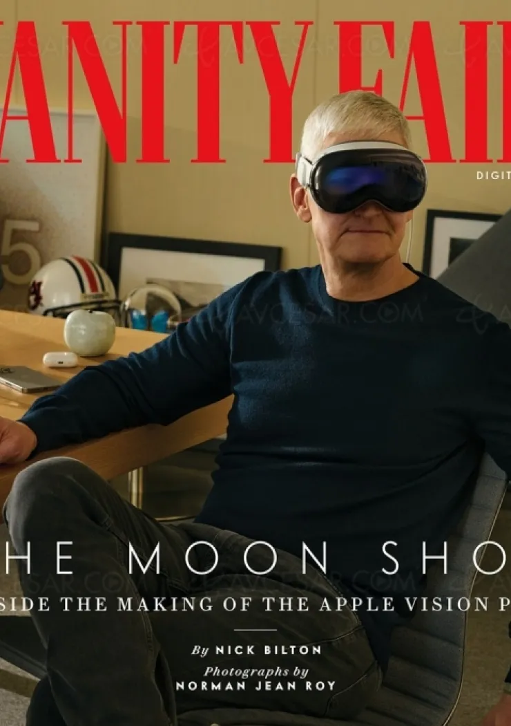 Photo du jour : l’Apple Vision Pro sur la tête de Tim Cook