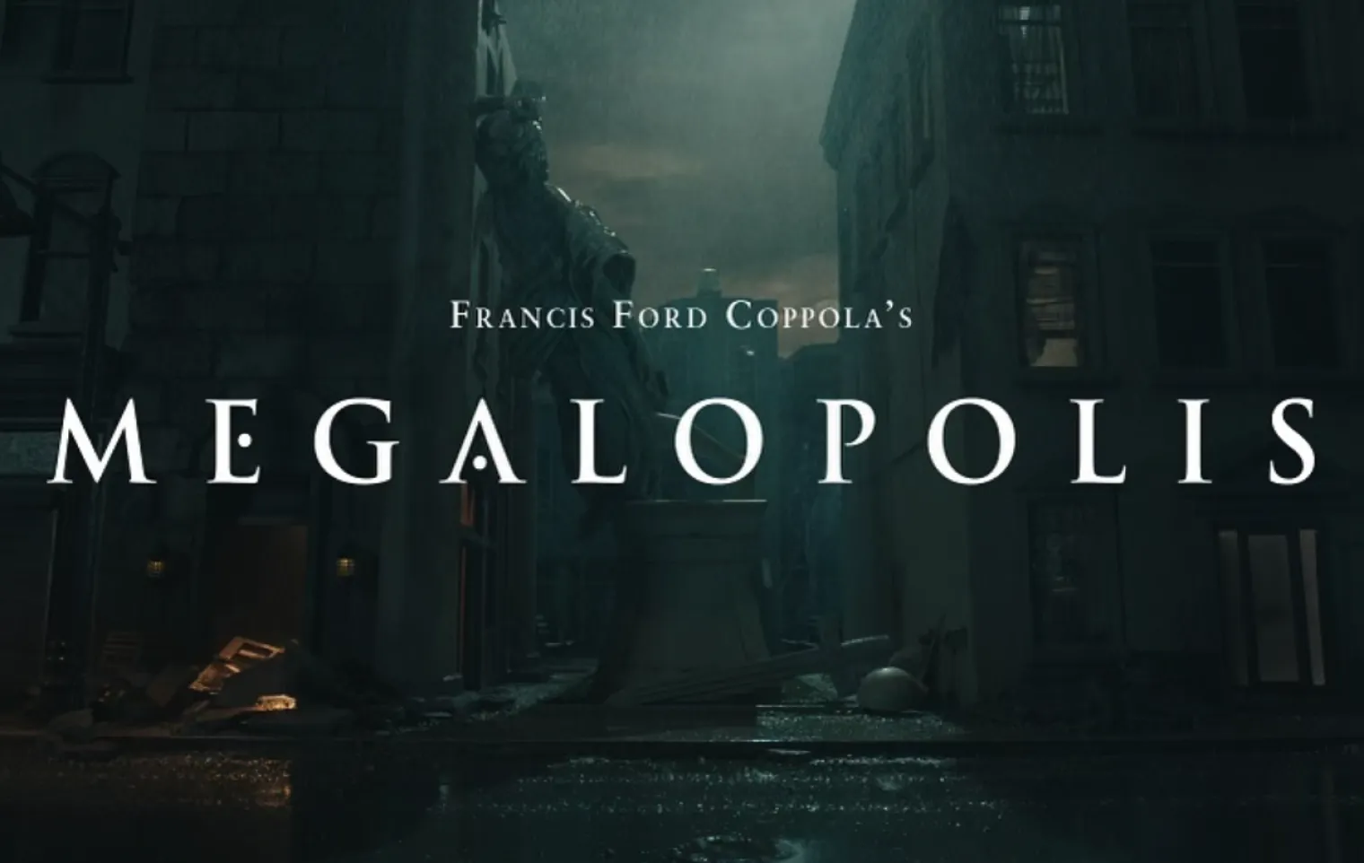 Megalopolis de Francis Ford Coppola dévoile une préaffiche avec logo-titre