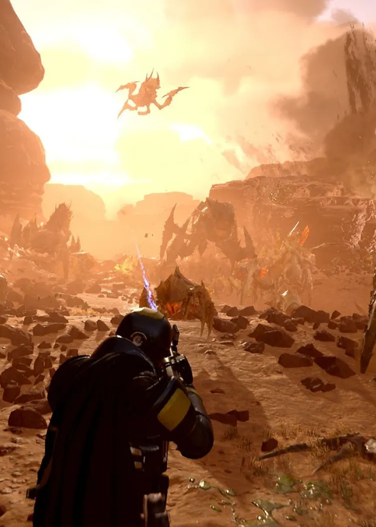 Helldivers&nbsp;2 sur PS5, la «&nbsp;démocratie&nbsp;» au bout&nbsp;du&nbsp;canon