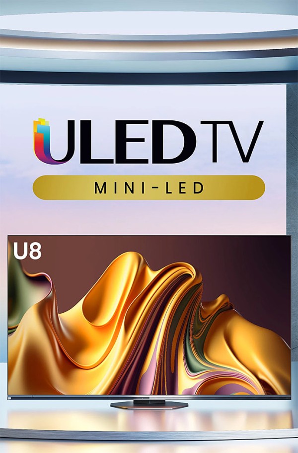 TV Hisense U8NQ : Mini LED, QLED, Ultra HD 4K, 65'' et 75''