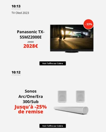 Sélection promotions AVcesar du 27&nbsp;mars&nbsp;2024