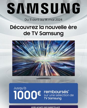 Samsung TV Oled, Lifestyle, QLED et Neo&nbsp;QLED, jusqu&#039;à 1&nbsp;000&nbsp;€&nbsp;remboursés