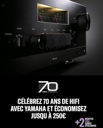 Offre de remboursement Yamaha Hi&#8209;Fi, jusqu&#039;à 250&nbsp;€&nbsp;remboursés