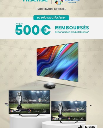 Hisense TV Ultra&nbsp;HD 4K/Laser&nbsp;TV, jusqu&#039;à 500&nbsp;€&nbsp;remboursés