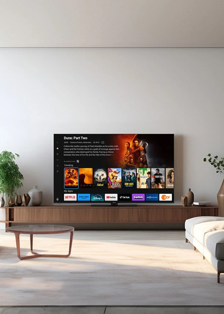 TV Panasonic&nbsp;W63A&nbsp;: 43", 50", 55'' et&nbsp;65"&nbsp;Tivo&nbsp;TV