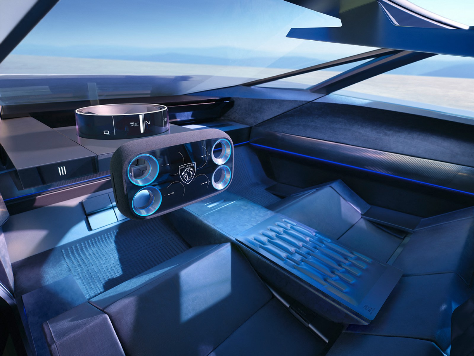 Volant Peugeot Hypersquare, le futur entre les mains