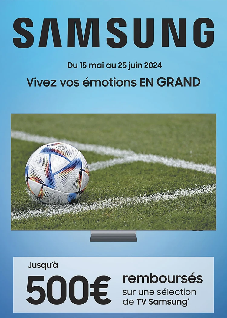 Samsung TV Oled, Lifestyle, QLED et Neo&nbsp;QLED, jusqu'à 500&nbsp;€&nbsp;remboursés