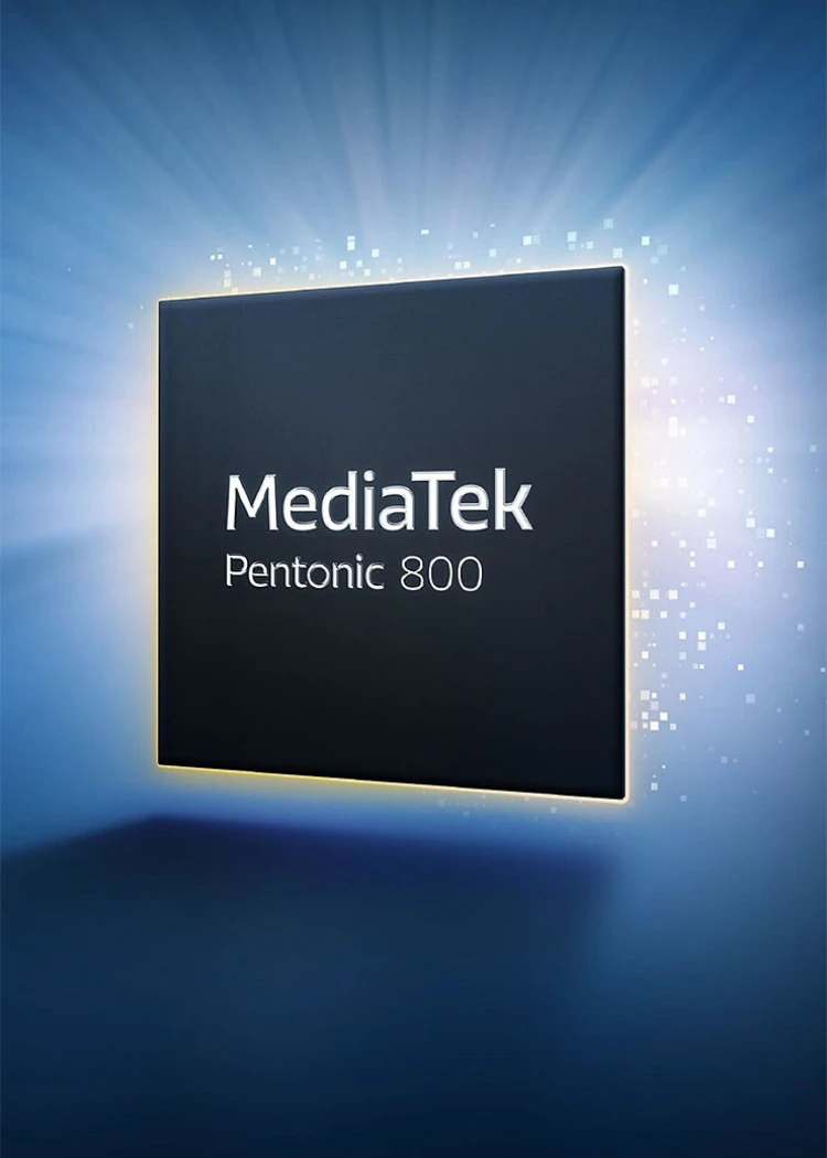MediaTek Pentonic 800&nbsp;: 165&nbsp;Hz VRR, Wi‑Fi&nbsp;7, IA&nbsp;et&nbsp;4&nbsp;HDMI&nbsp;2.1