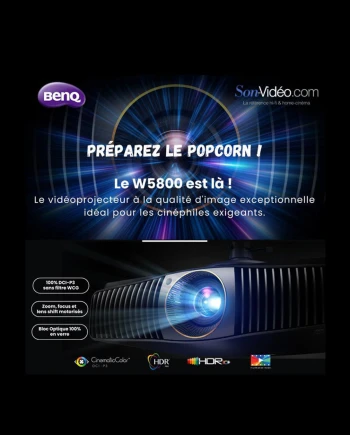 Vidéoprojecteur 4K BenQ&nbsp;W5800, avant‑première chez Son‑Vidéo.com le&nbsp;20&nbsp;juin