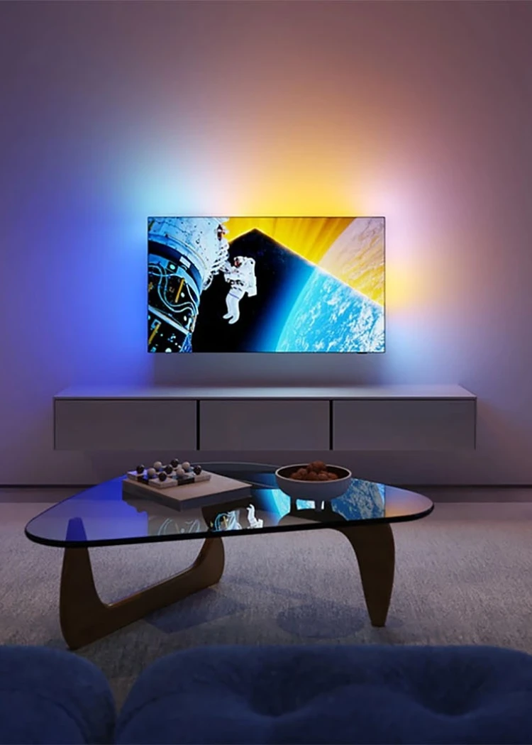 TV Philips OLED849&nbsp;: 1&nbsp;300&nbsp;nits, P5&nbsp;Gen8 et&nbsp;Ambilight&nbsp;Plus