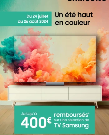 Offre de remboursement Samsung TV&nbsp;QLED, jusqu&#039;à 400&nbsp;€