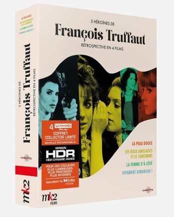 Coffret 4K 5 héroïnes de François Truffaut, l’homme qui aimait&nbsp;les&nbsp;femmes