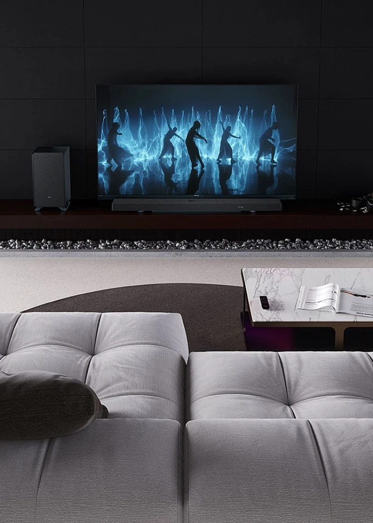Sharp HT-SBW55121, barre de son 5.1.2 Dolby Atmos/DTS:X et&nbsp;Bluetooth&nbsp;5.3