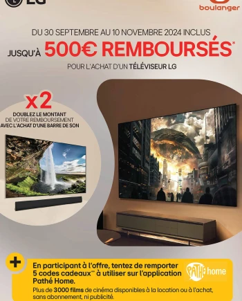 TV Oled/QNED 4K +&nbsp;barre de&nbsp;son, jusqu&#039;à 1&nbsp;000&nbsp;€&nbsp;remboursés