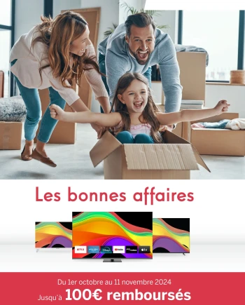 Offre de remboursement TV&nbsp;Thomson, jusqu&#039;à 100&nbsp;€&nbsp;remboursés