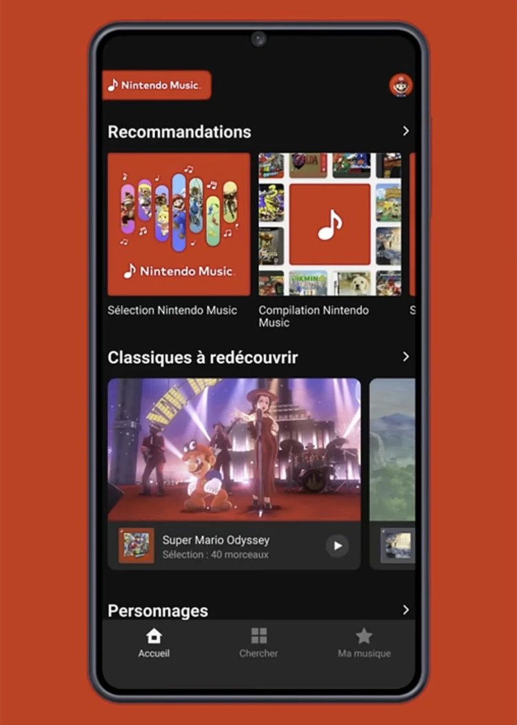 Nintendo Music&nbsp;: l'application de streaming musical,&nbsp;si&nbsp;si&nbsp;!