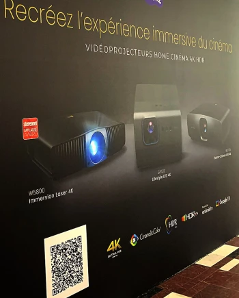 Vidéoprojecteurs BenQ W5800, GP520 et&nbsp;GV50, stars du salon&nbsp;PAVS&nbsp;2024