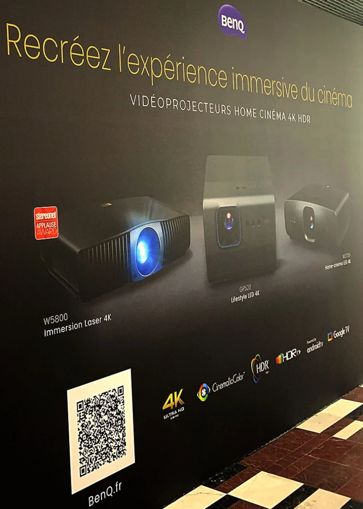 Vidéoprojecteurs BenQ W5800, GP520 et&nbsp;GV50, stars du salon&nbsp;PAVS&nbsp;2024