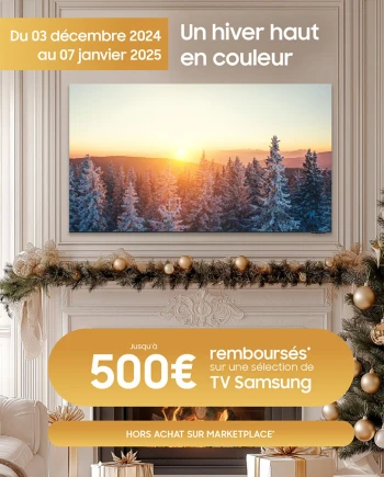Offre de remboursement Samsung TV&nbsp;Oled, QLED et Neo&nbsp;QLED 2024, jusqu&#039;à&nbsp;500&nbsp;€